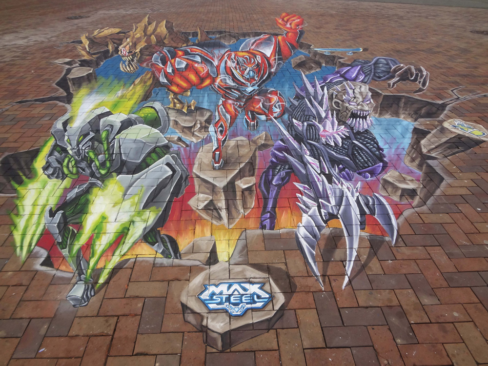 max-steel-amsterdam-3d street art